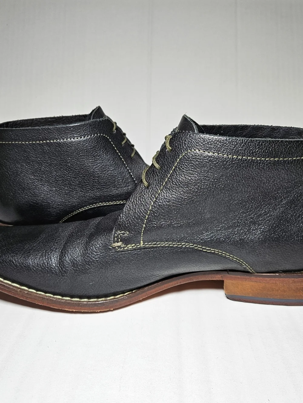 Ted Baker Ashcroft Chukka Boots Sz US 8 EU 40 Black Leather Square Toe Ankle